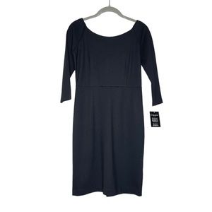 Boston Proper Dress Black Cocktail Midi Whimsigoth Party NYE SZ Extra Small